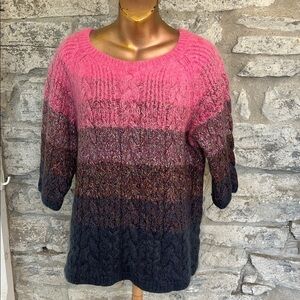 Pink and Blue Gradient Sweater